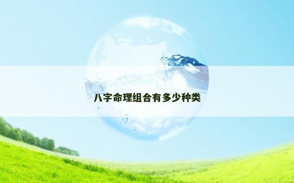 八字命理组合有多少种类