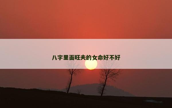 八字里面旺夫的女命好不好