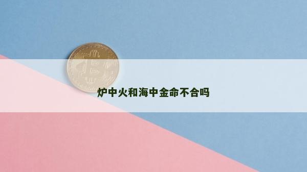 炉中火和海中金命不合吗