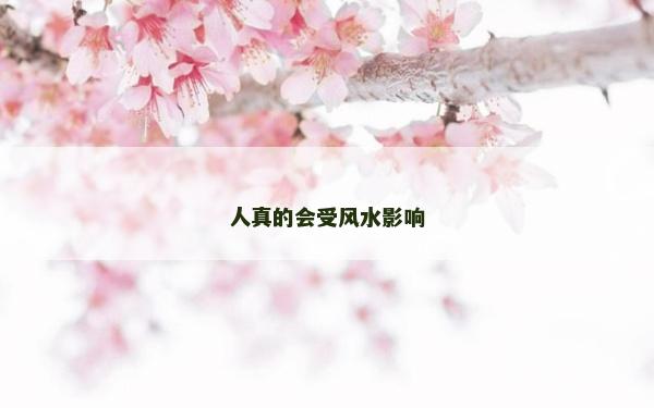 人真的会受风水影响