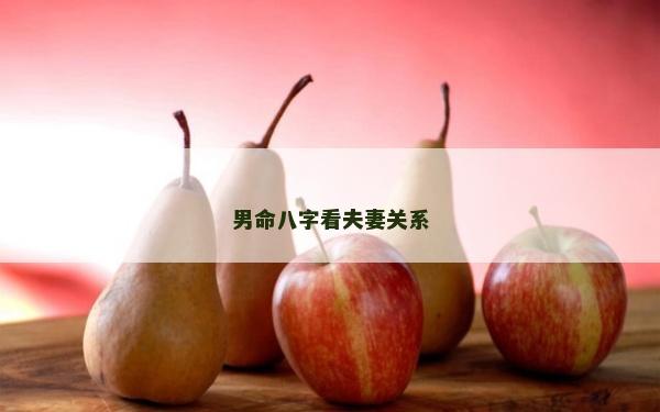 男命八字看夫妻关系