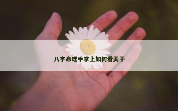 八字命理手掌上如何看天干