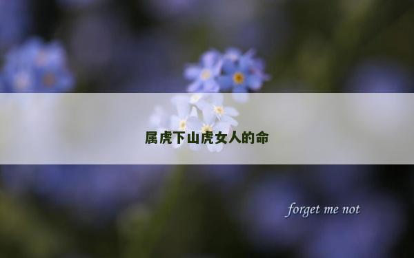 属虎下山虎女人的命