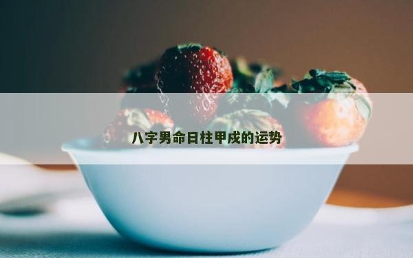 八字男命日柱甲戍的运势