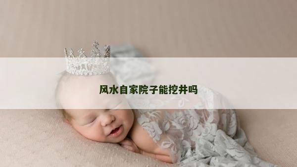 风水自家院子能挖井吗