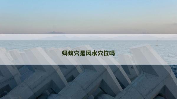 蚂蚁穴是风水穴位吗