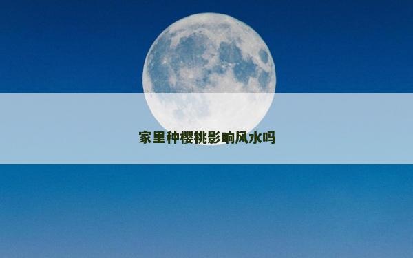 家里种樱桃影响风水吗
