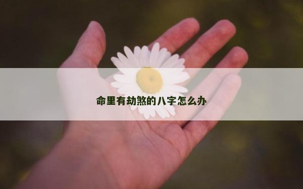 命里有劫煞的八字怎么办