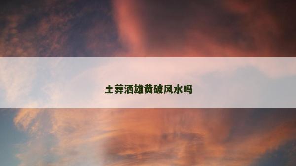 土葬洒雄黄破风水吗