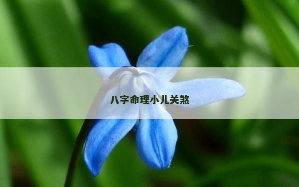 八字命理小儿关煞