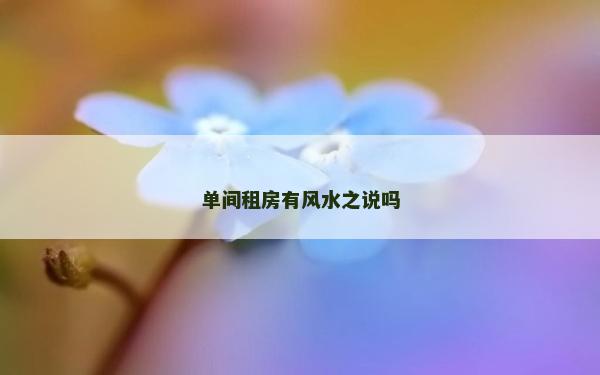 单间租房有风水之说吗