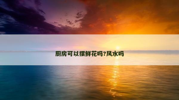 厨房可以摆鲜花吗?风水吗