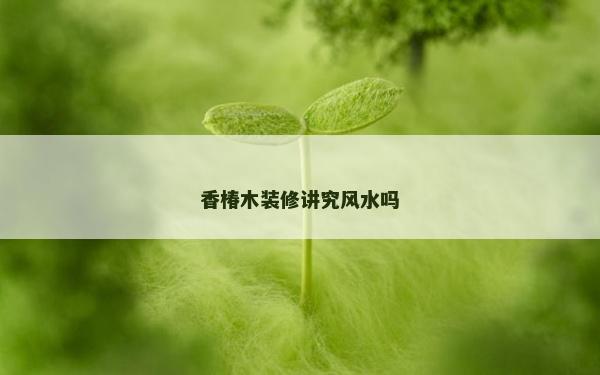 香椿木装修讲究风水吗