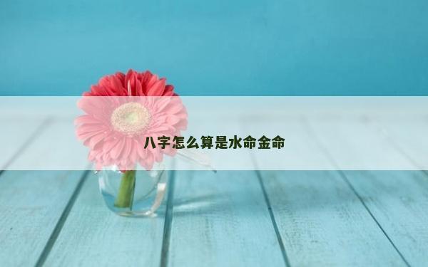 八字怎么算是水命金命