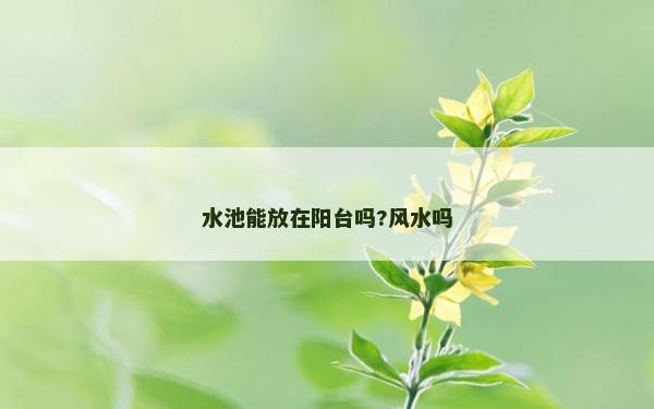 水池能放在阳台吗?风水吗