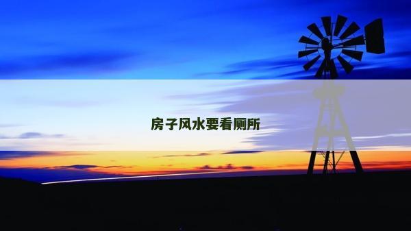 房子风水要看厕所