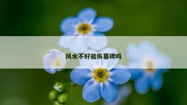 风水不好能拆墓碑吗
