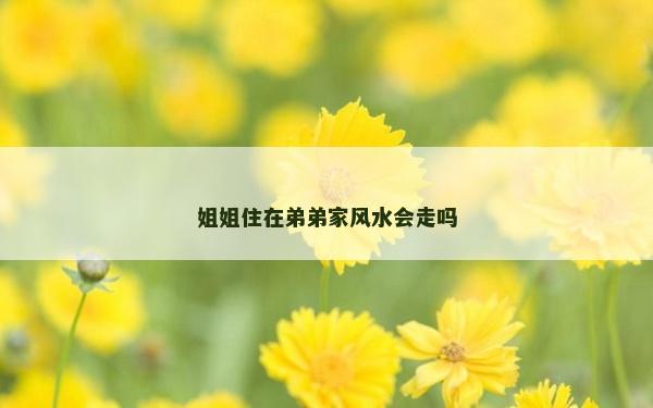姐姐住在弟弟家风水会走吗