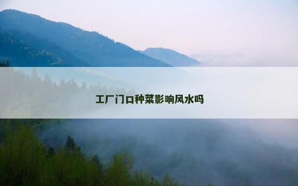 工厂门口种菜影响风水吗