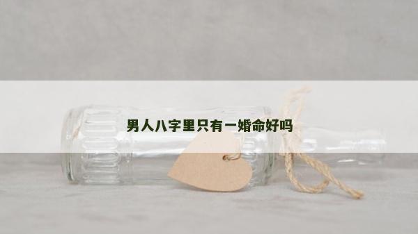 男人八字里只有一婚命好吗