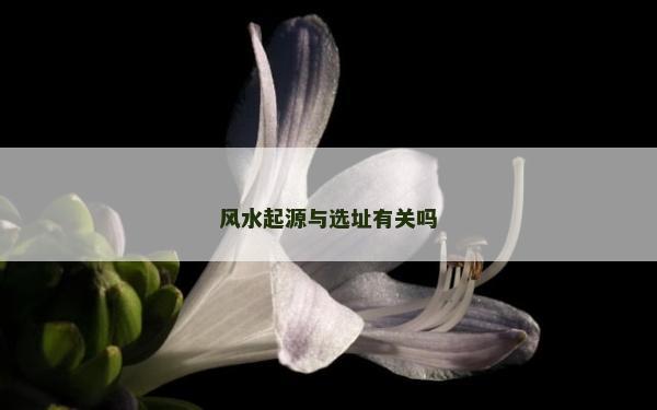 风水起源与选址有关吗