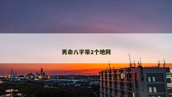 男命八字带2个地网