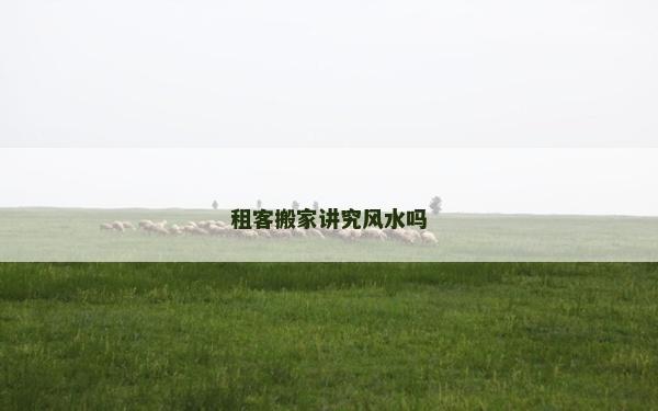 租客搬家讲究风水吗