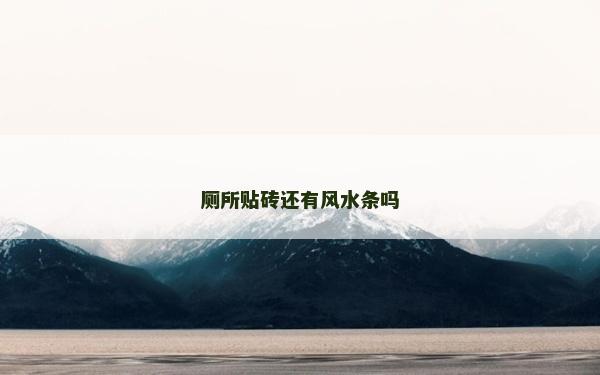 厕所贴砖还有风水条吗