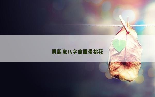 男朋友八字命里带桃花