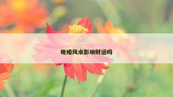 晚婚风水影响财运吗