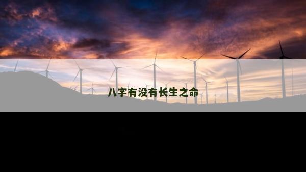 八字有没有长生之命