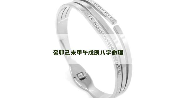 癸卯己未甲午戊辰八字命理