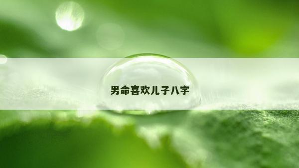 男命喜欢儿子八字
