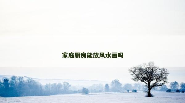 家庭厨房能放风水画吗