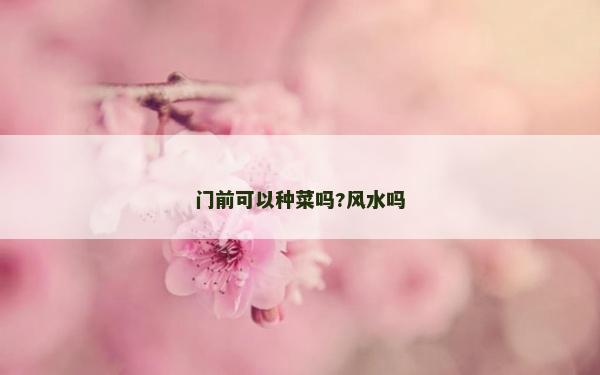 门前可以种菜吗?风水吗