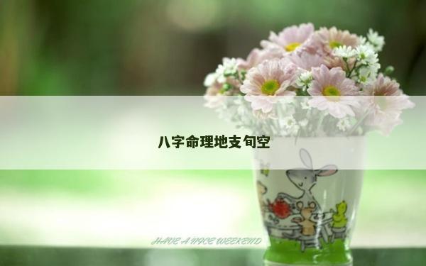 八字命理地支旬空