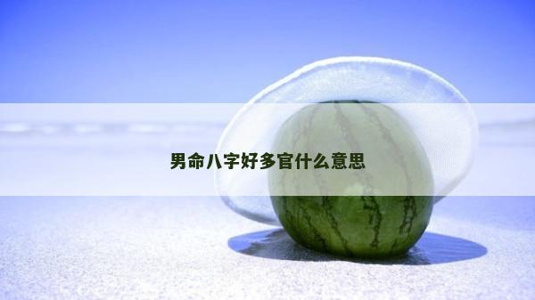 男命八字好多官什么意思