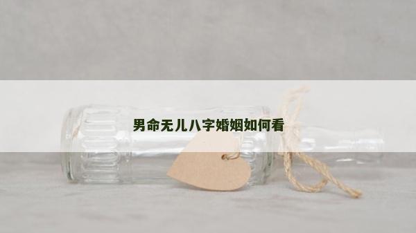 男命无儿八字婚姻如何看