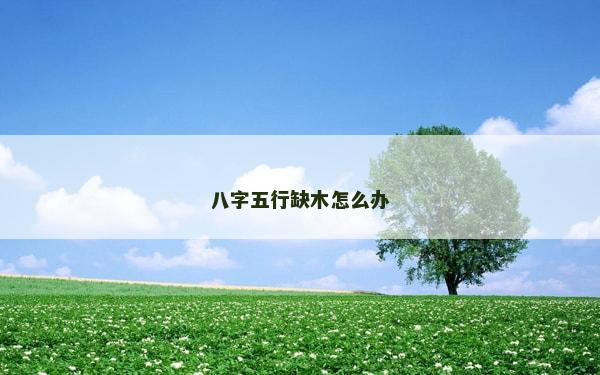 八字五行缺木怎么办