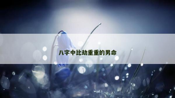 八字中比劫重重的男命