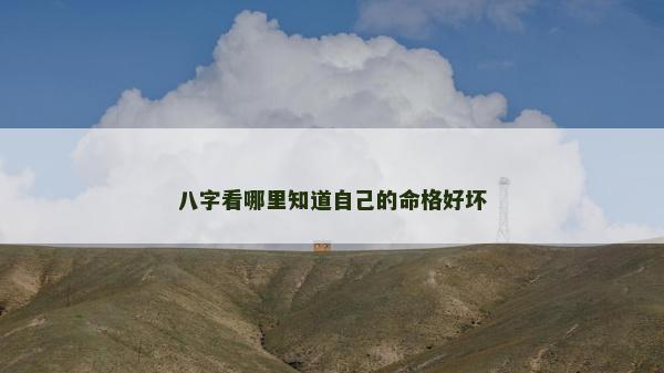 八字看哪里知道自己的命格好坏