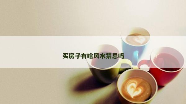 买房子有啥风水禁忌吗