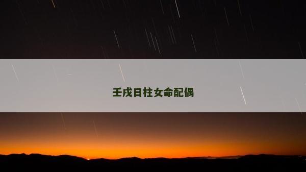 壬戌日柱女命配偶