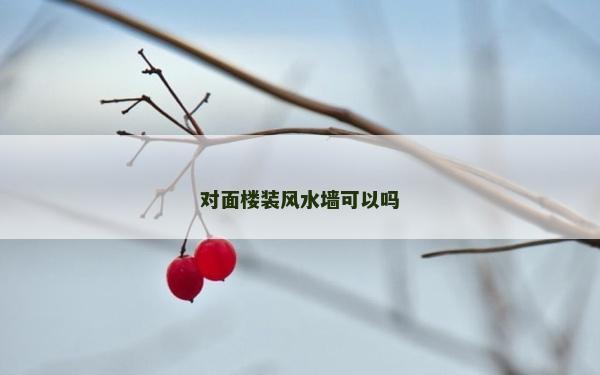 对面楼装风水墙可以吗