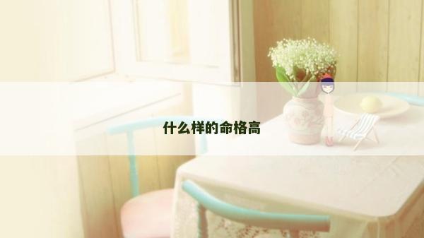 什么样的命格高