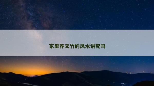 家里养文竹的风水讲究吗