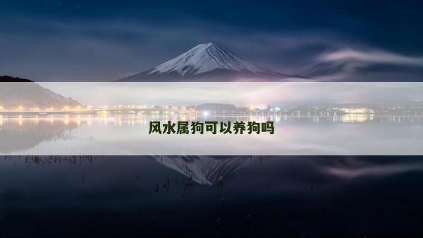 风水属狗可以养狗吗