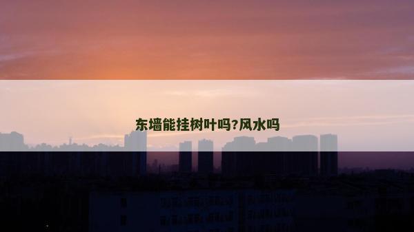 东墙能挂树叶吗?风水吗