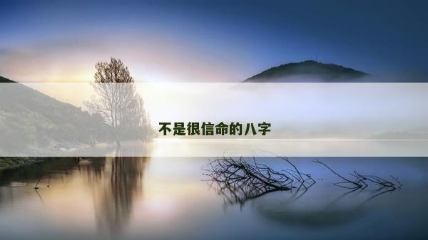 不是很信命的八字