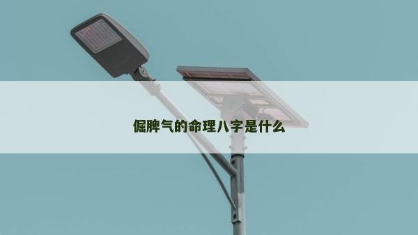 倔脾气的命理八字是什么
